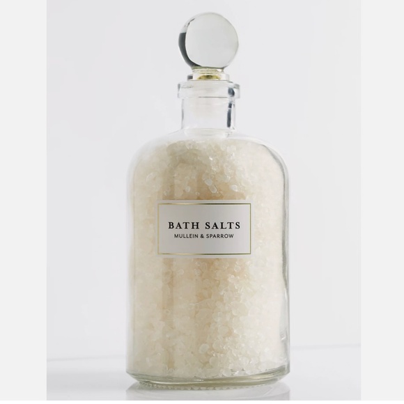 Mullein & Sparrow Detoxifying Bath Salts Organic Lemongrass Mint Oils 18 oz NEW - Picture 1 of 2